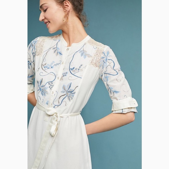 Anthropologie Dresses & Skirts - Anthropologie | Amarante Embroidered Shirtdress